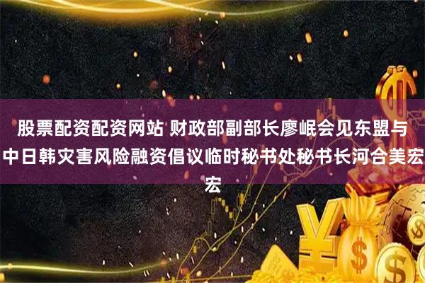股票配资配资网站 财政部副部长廖岷会见东盟与中日韩灾害风险融资倡议临时秘书处秘书长河合美宏