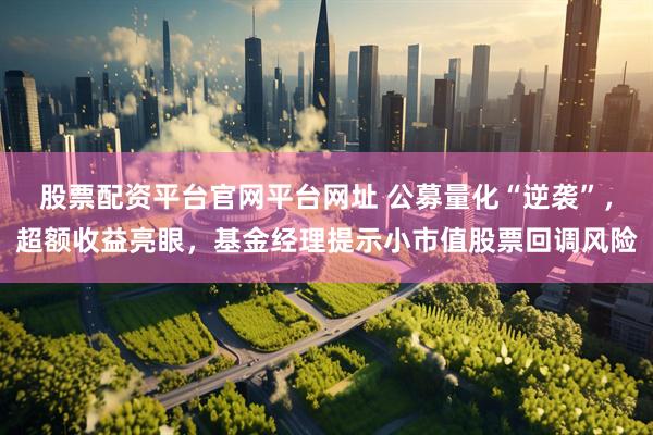 股票配资平台官网平台网址 公募量化“逆袭”，超额收益亮眼，基金经理提示小市值股票回调风险